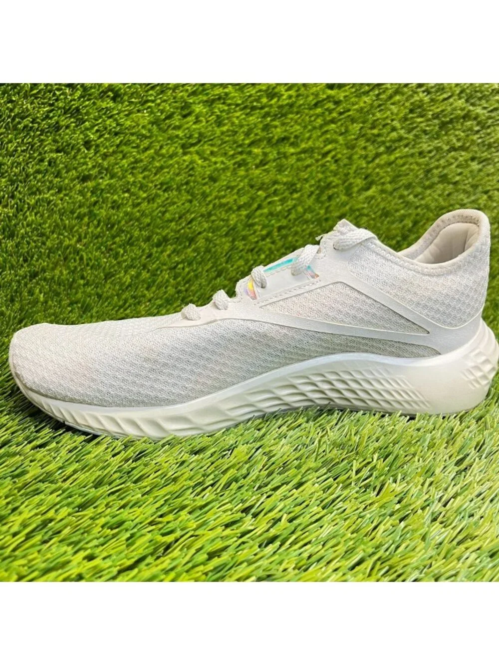 Reebok Flashfilm 3.0 Womens Size 8 White Athletic Running Walking Shoes Sneakers